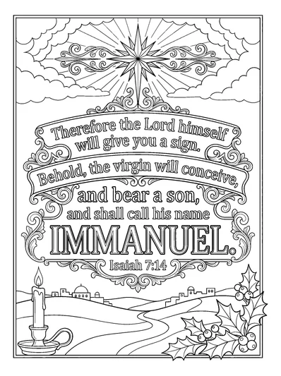 Isaiah 7:14 Coloring Page