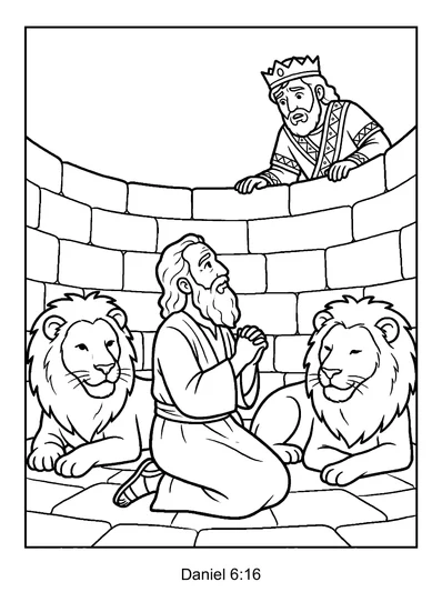Daniel 6:16 Coloring Page