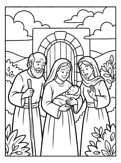 Luke 1:65-66 Coloring Page