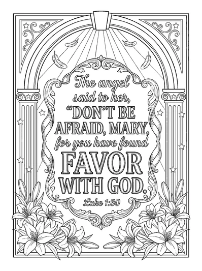 Luke 1:30 Coloring Page