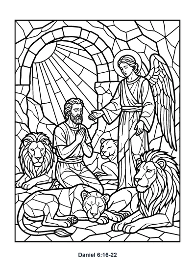 Daniel 6:16-22 Coloring Page