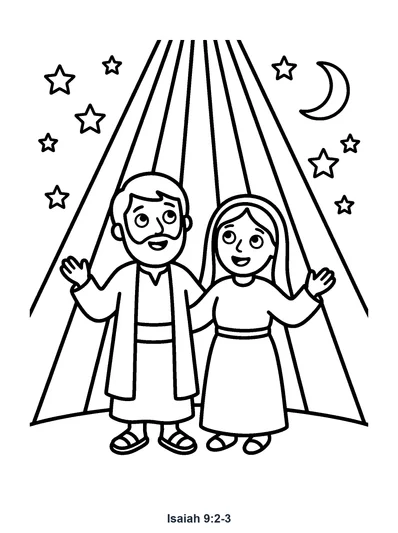 Isaiah 9:2-3 Coloring Page