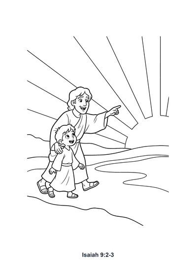 Isaiah 9:2-3 Coloring Page