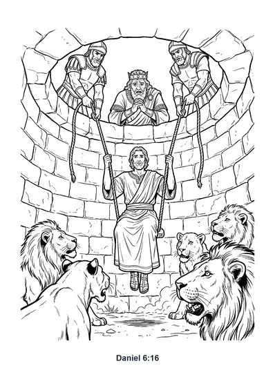 Daniel 6:16 Coloring Page