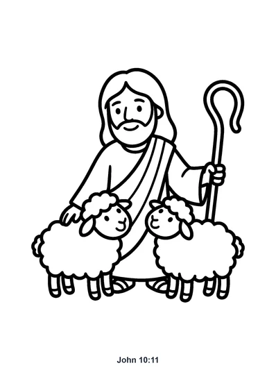 John 10:11 Coloring Page