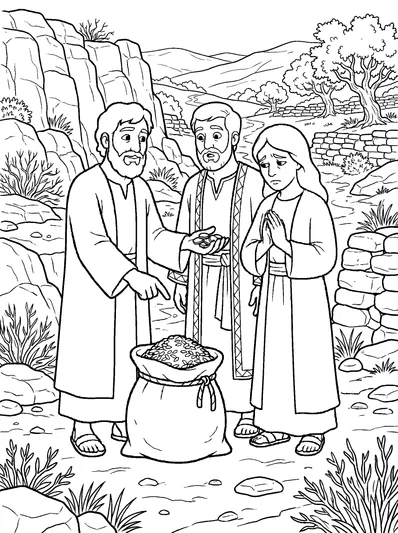 Hosea 3:2 Coloring Page