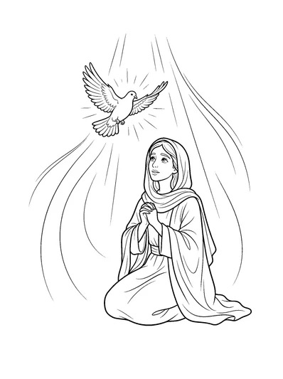 Luke 1:35 Coloring Page