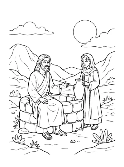John 4:6 Coloring Page