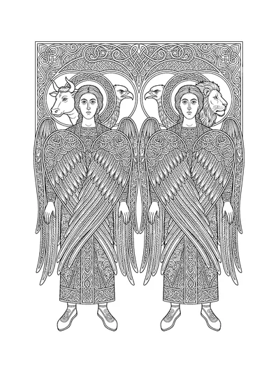 Ezekiel 1:5-9 Coloring Page
