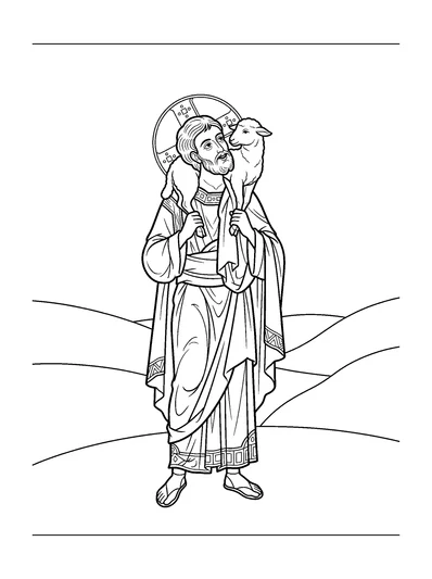Luke 15:4-5 Coloring Page