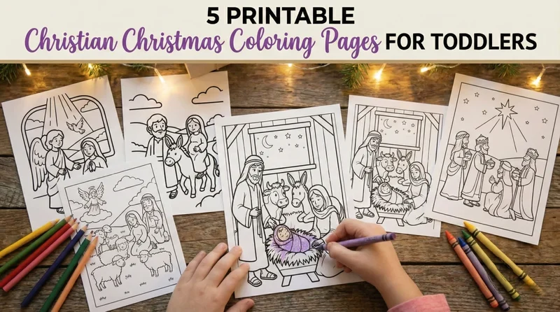 5 Printable Christian Christmas Coloring Pages For Toddlers