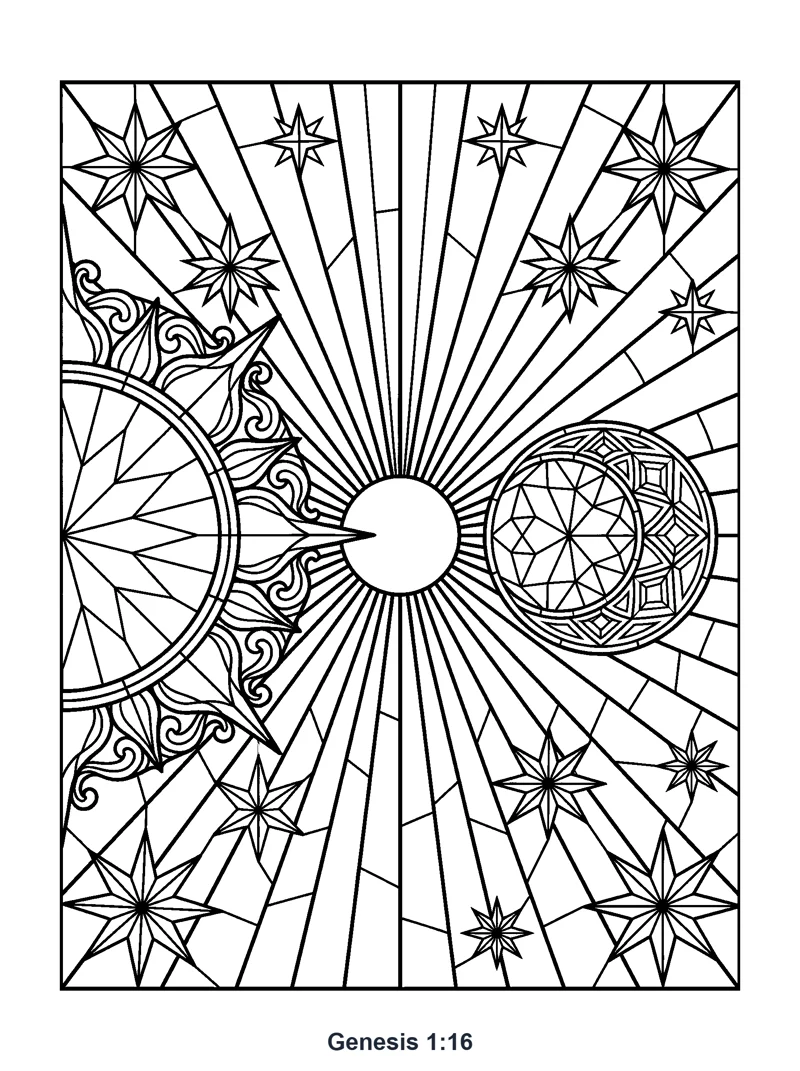 Genesis 1:16 Coloring Page