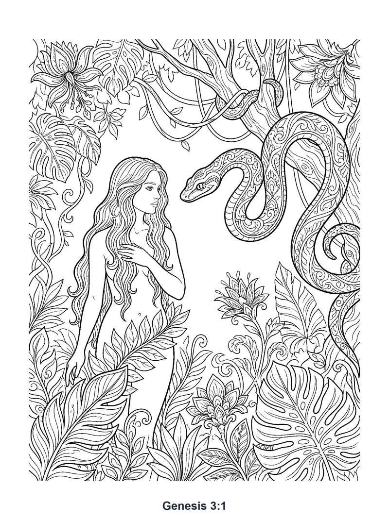 Genesis 3:1 Coloring Page