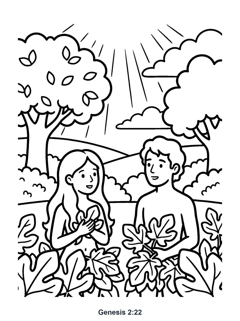 Genesis 2:22 Coloring Page