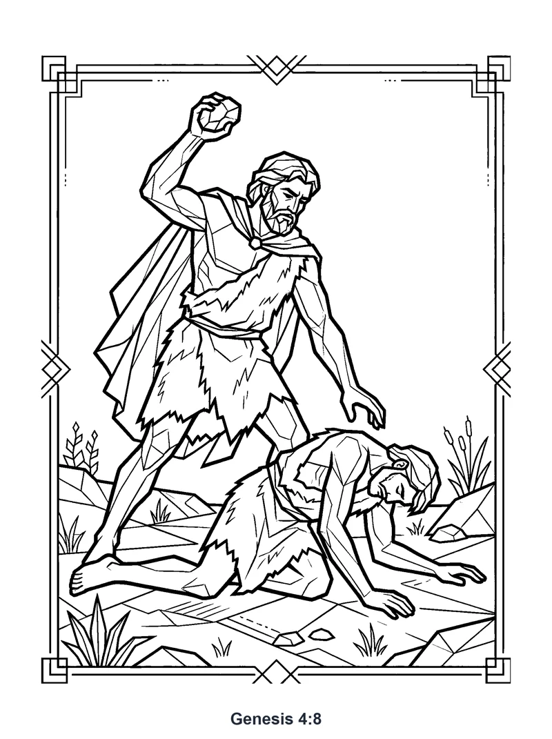 Genesis 4:8 Coloring Page