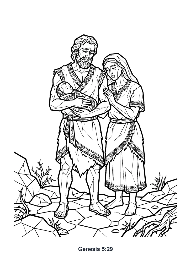 Genesis 5:29 Coloring Page