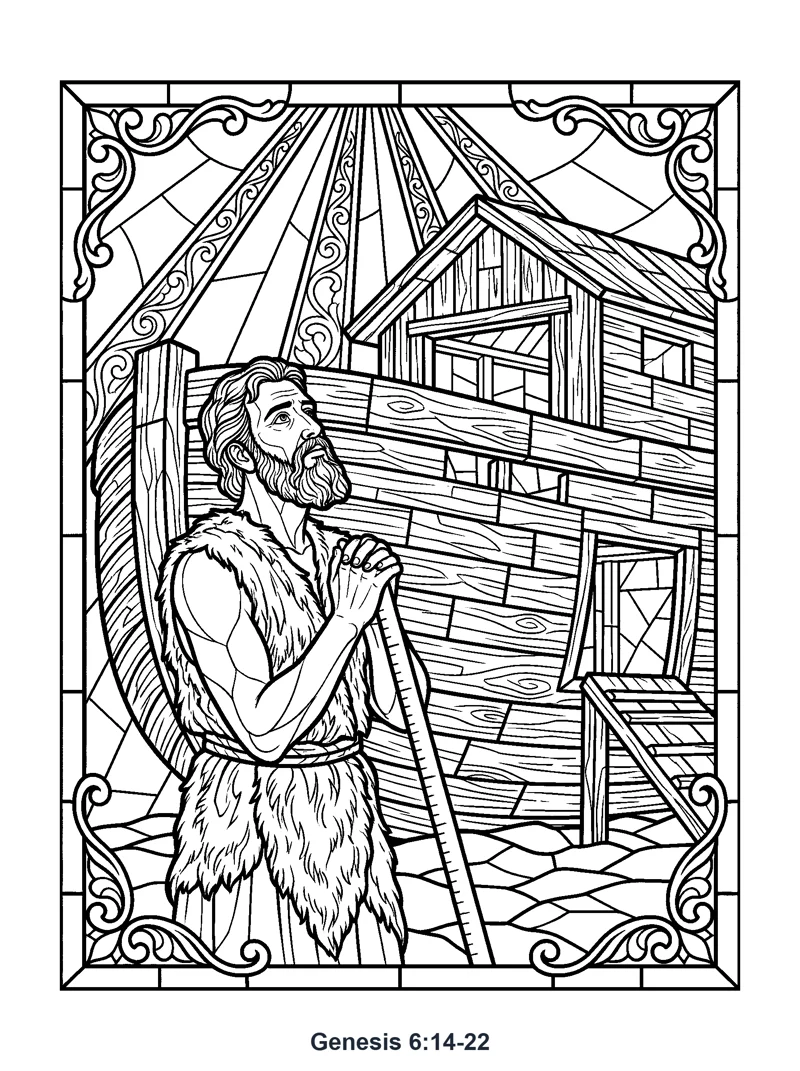 Genesis 6:14-22 Coloring Page