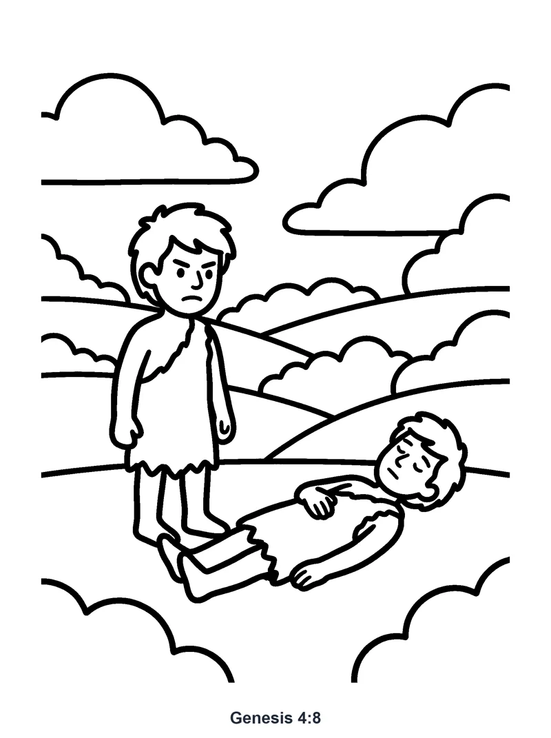 Genesis 4:8 Coloring Page