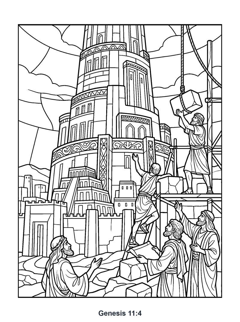 Genesis 11:4 Coloring Page