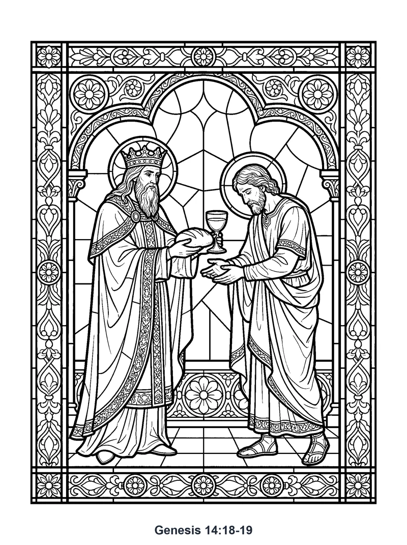 Genesis 14:18-19 Coloring Page