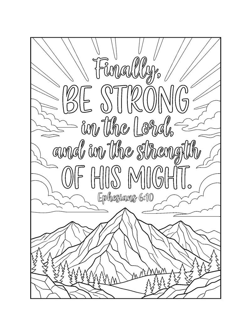 Ephesians 6:10 Coloring Page
