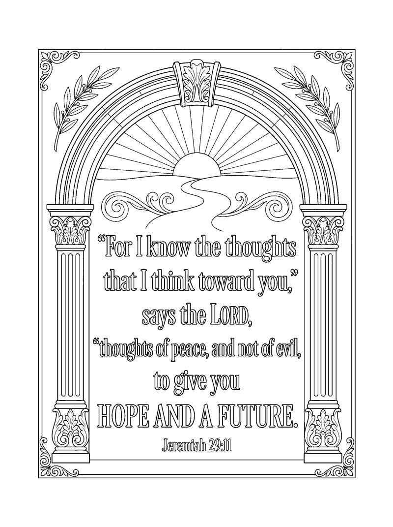 Jeremiah 29:11 Coloring Page
