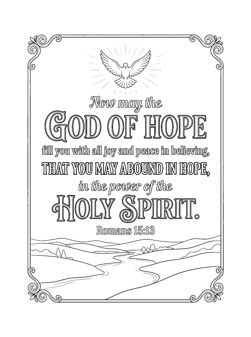 Romans 15:13 Coloring Page