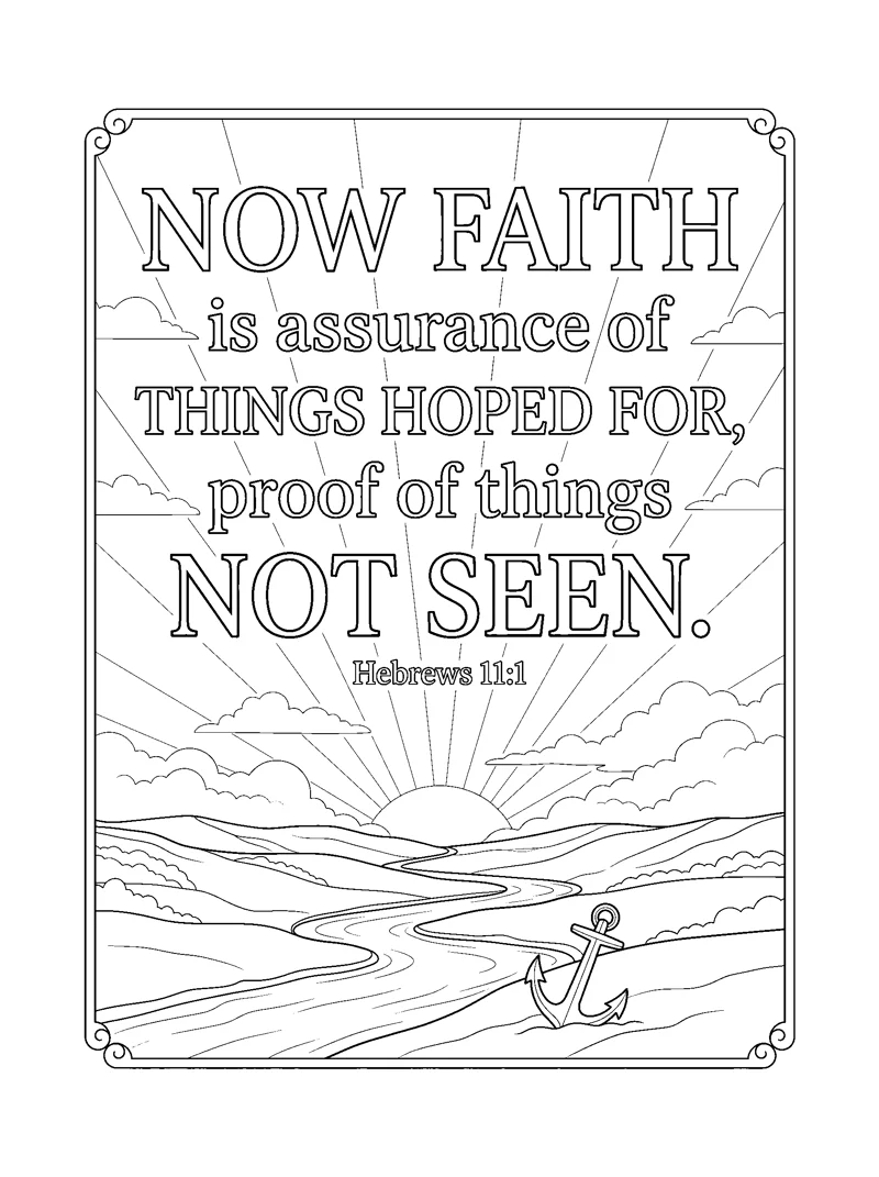 Hebrews 11:1 Coloring Page