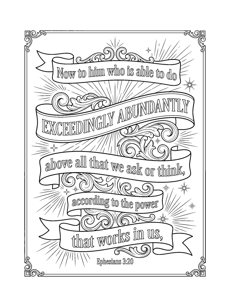 Ephesians 3:20 Coloring Page