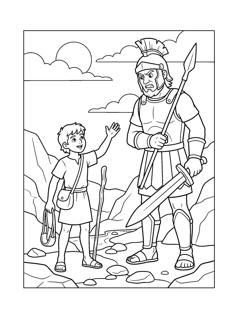 1 Samuel 17:45 Coloring Page
