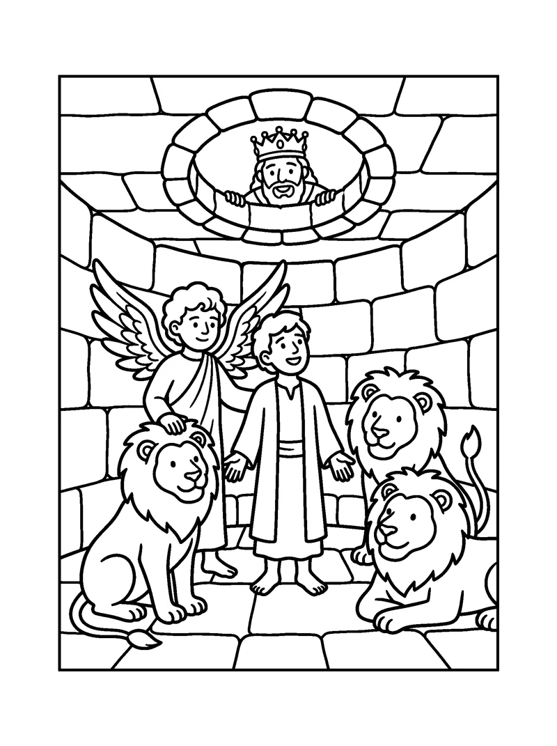Daniel 6:22 Coloring Page