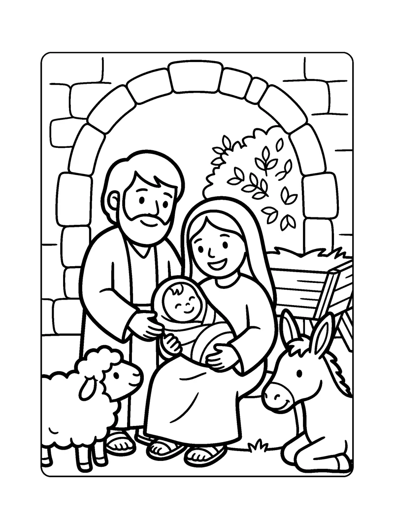 Luke 2:21 Coloring Page