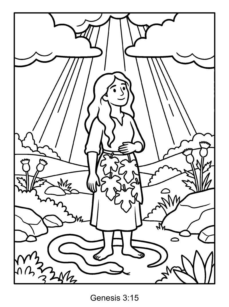 Genesis 3:15 Coloring Page