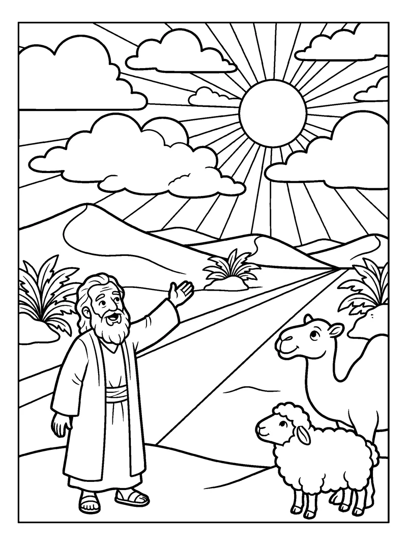 Prepare the Way coloring page (Isaiah 40:3)