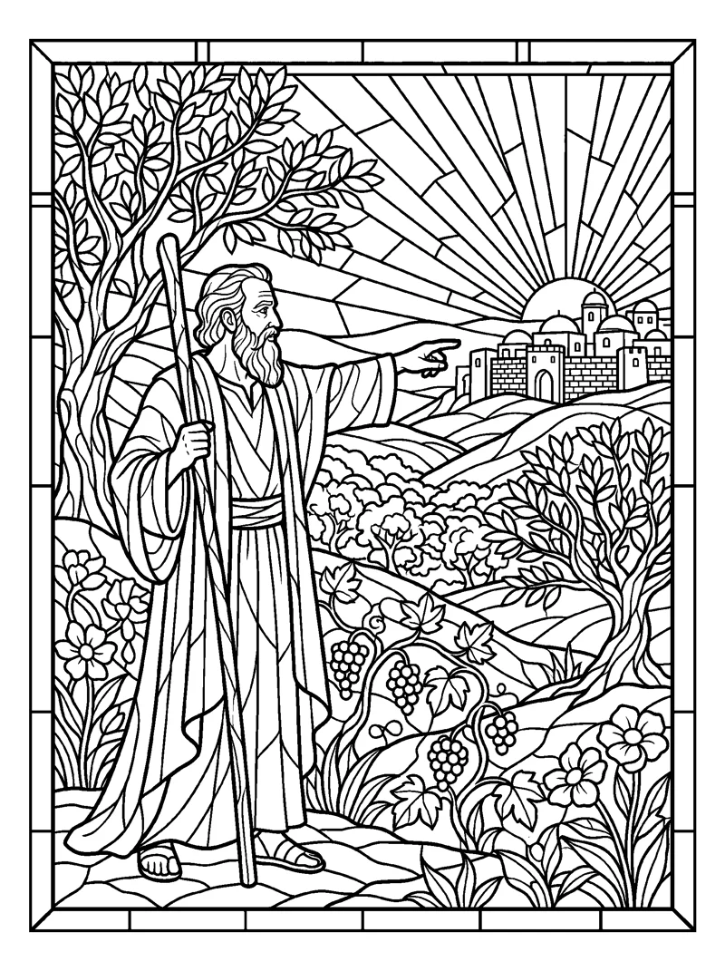Micah Points to Bethlehem coloring page (Micah 5:2)