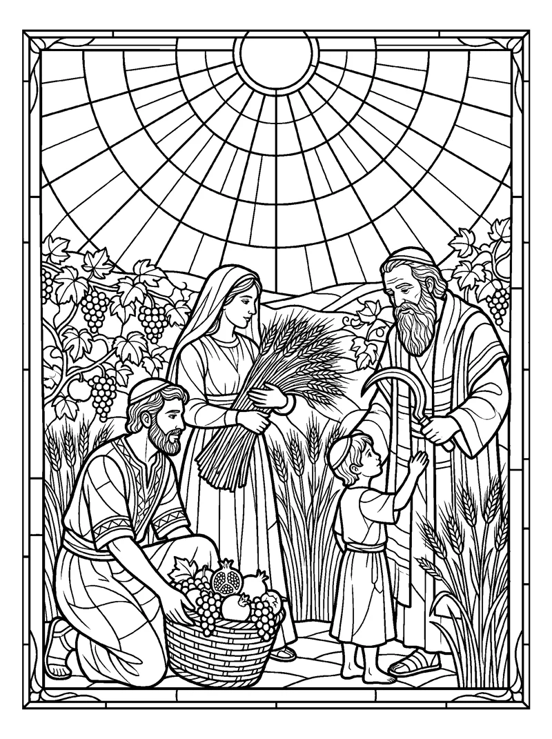 Joy at the Harvest coloring page (Isaiah 9:3)
