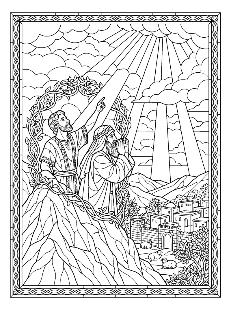 Behold Your God coloring page (Isaiah 40:9)