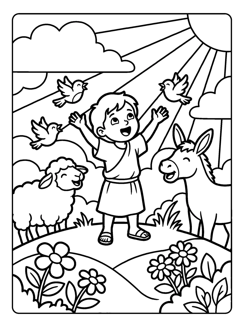 I Will Sing to the Lord coloring page (Psalms 104:33)