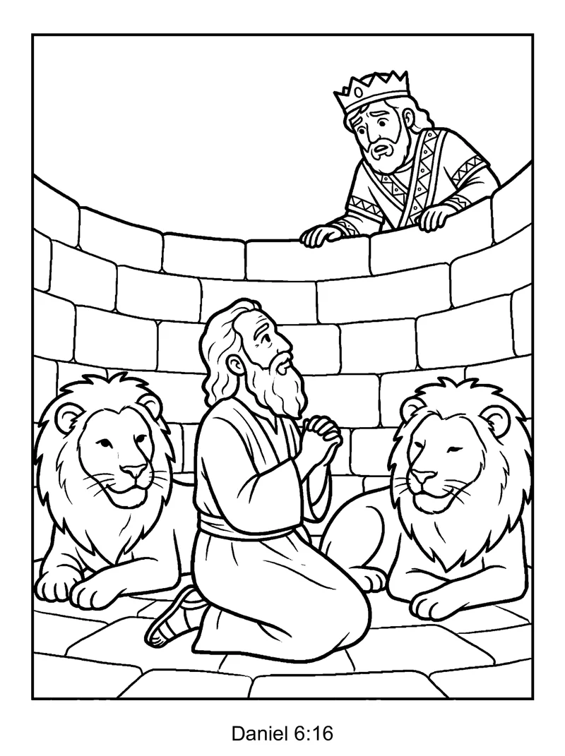 Daniel 6:16 Coloring Page